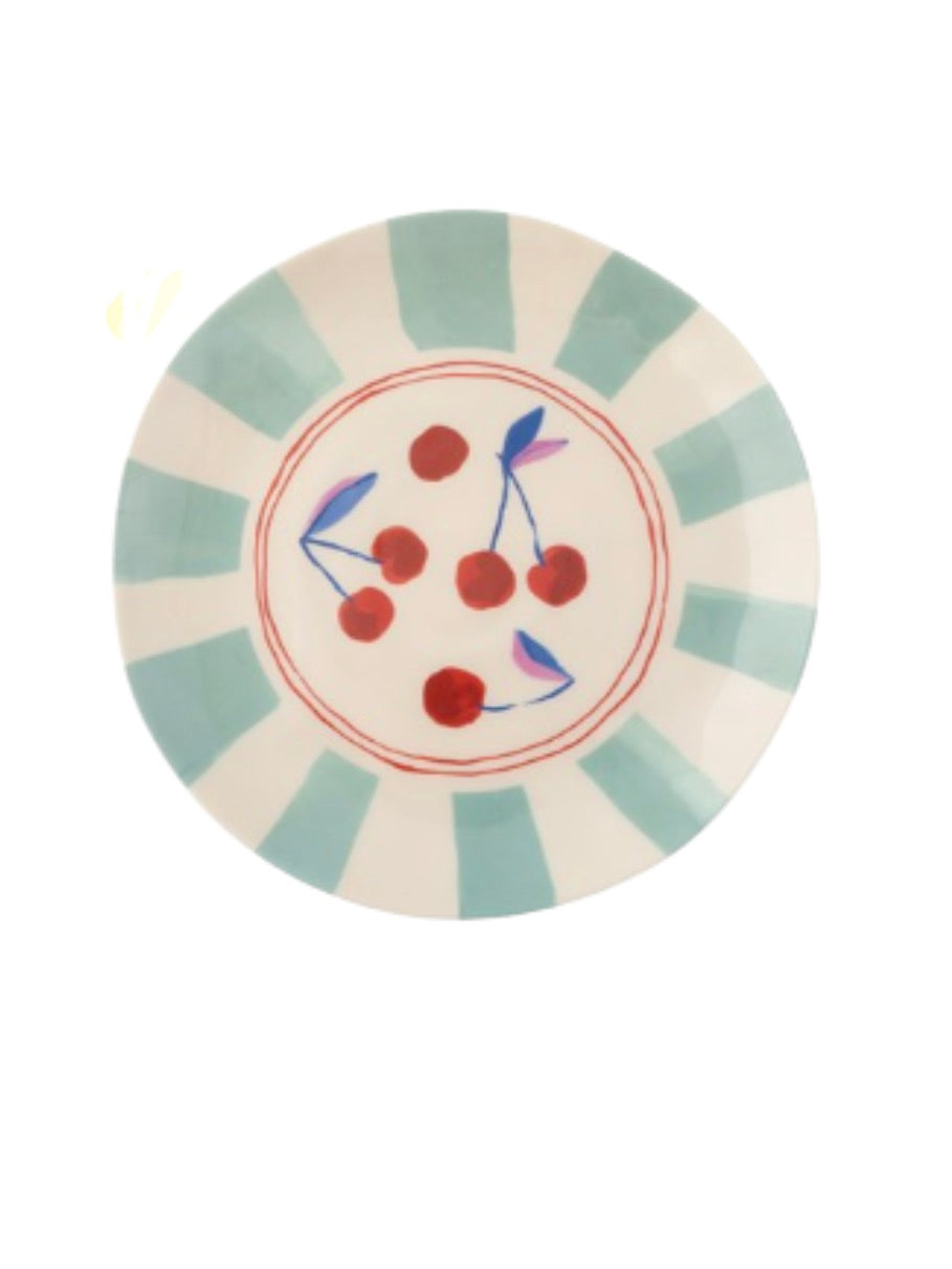 Cherries Melamine Salad Plate