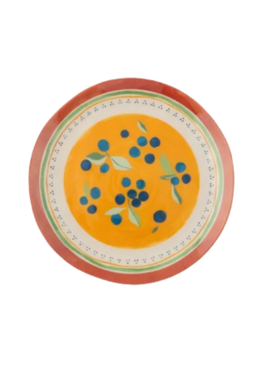 Blueberries Melamine Salad Plate