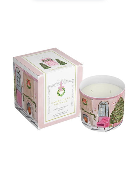 Candy Cane Cottage Candle