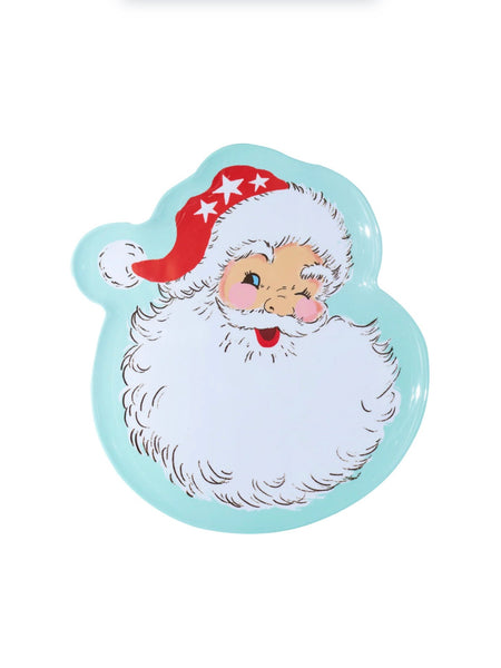 Melamine Shiny Santa Serving Platter