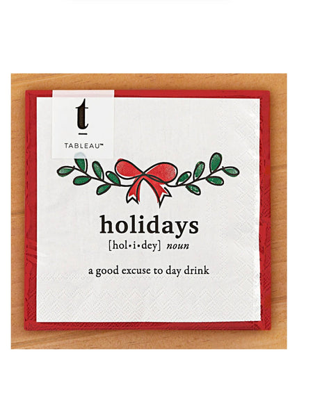 Tableau Holiday Cocktail Napkin