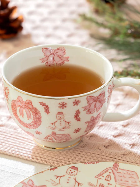 Christmas Bow Teacup