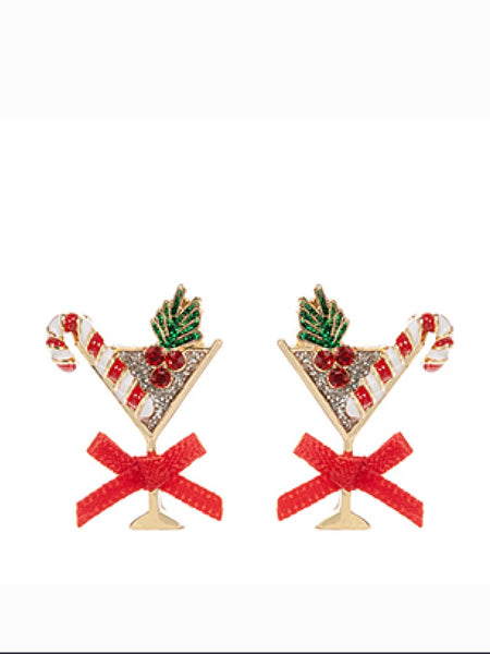 Holiday Spirits Bow Studs