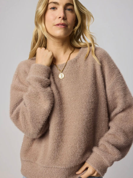 Fallon Fuzzy Crewneck Sweater