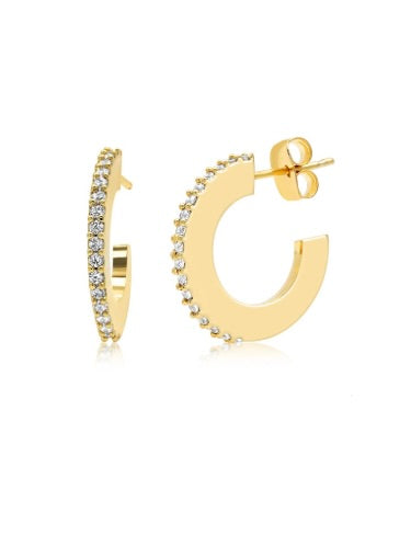 {Tai} Gold Clear CZ Hoop