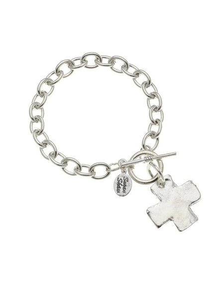 {Susan Shaw} Cross Toggle Bracelet