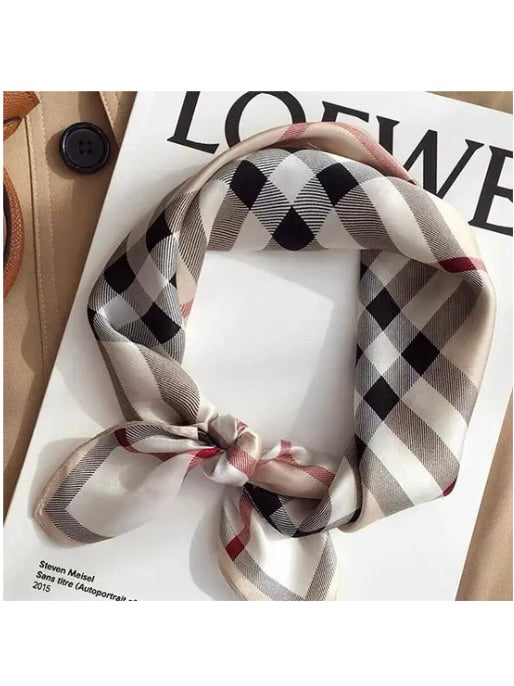 London Plaid Silk Scarf