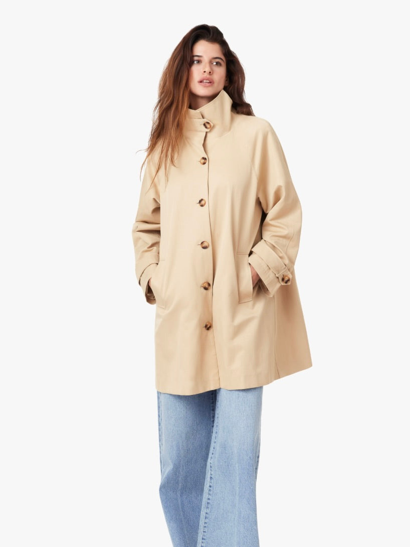 {Habitual} High Neck Trench Coat