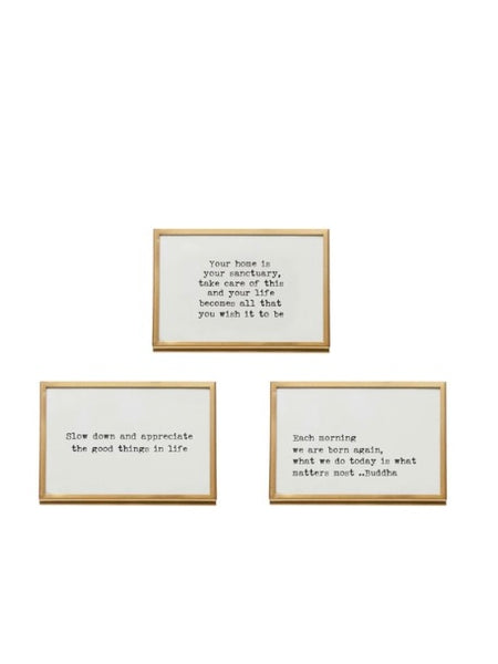 Metal Frame with Saying