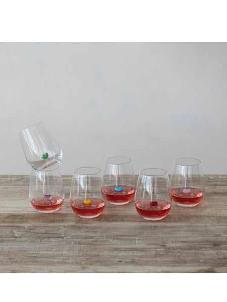 Heart Icon Stemless Wine Glass