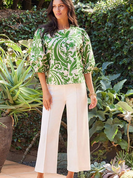 Karen Kane Pintuck Wide Leg Pant