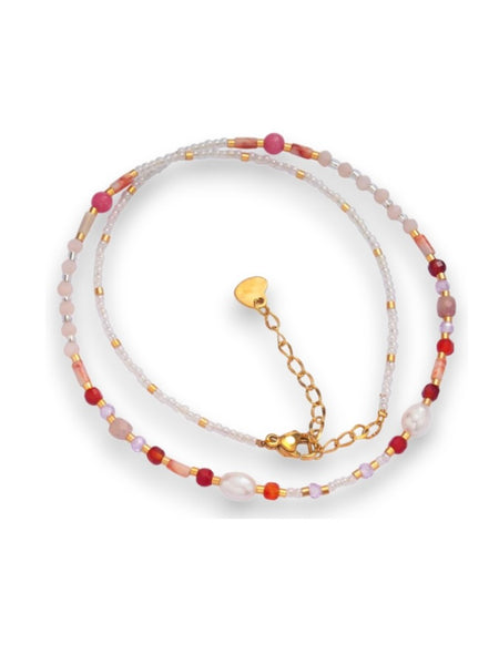 Ria Red Shell Pearl Necklace