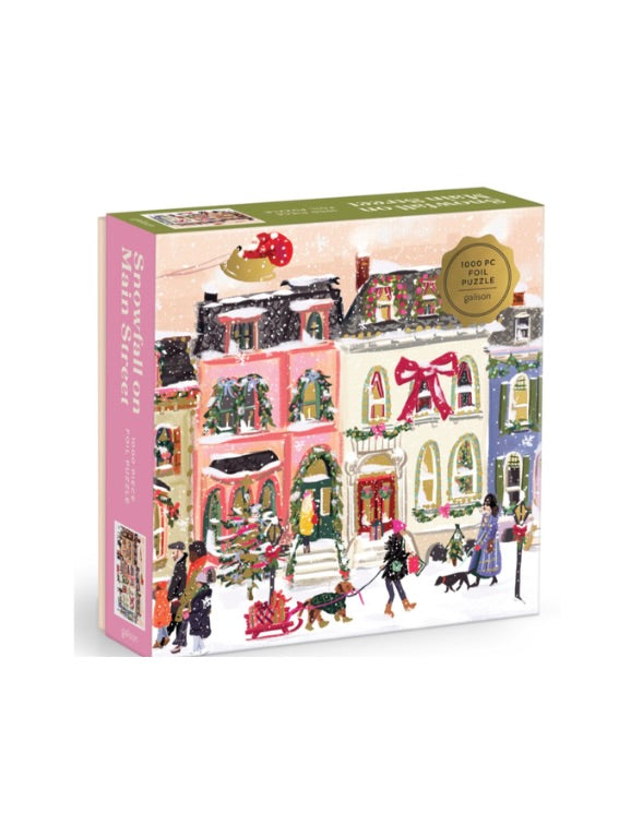 Foil Snowfall Main Street 1000 Piece Puzzle