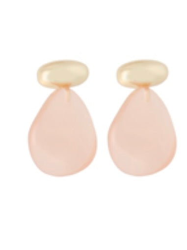 Organic Stone Post Earrings