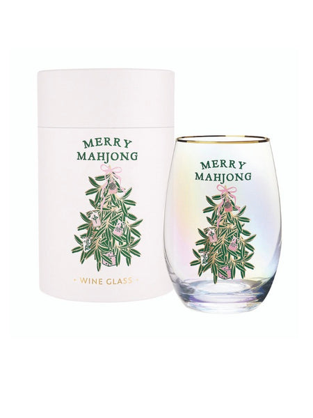 Merry Mahjong Stemless Wine