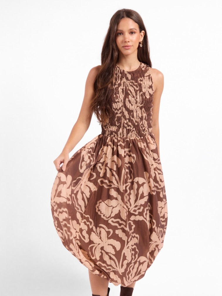 Rustic Charm Midi Dress