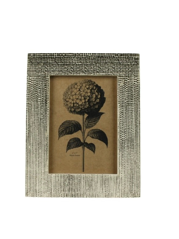 Ivory Resin & Grid Foil Frame