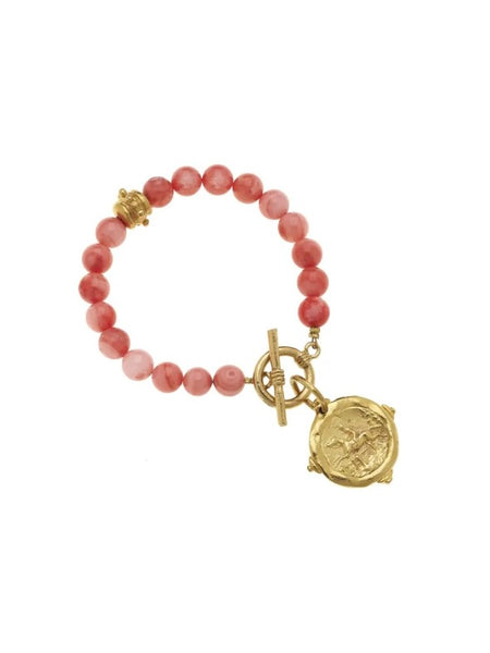 Susan Shaw Gold Equestrian Intaglio Bracelet