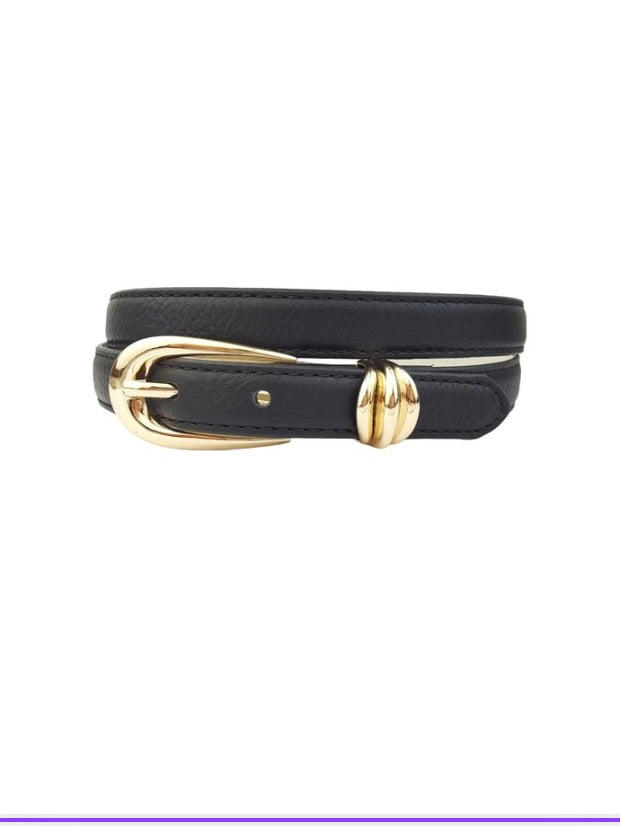 Skinny Gold Loop Belt