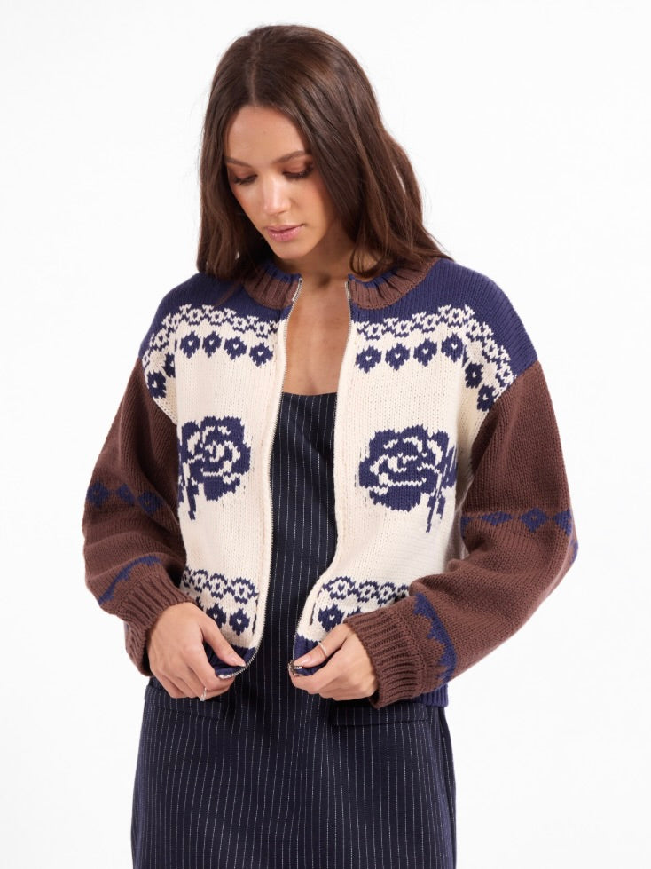Sweet Rose Stripe Sweater