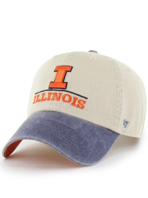 Illinois Illini Mojave Logo Line Two Tone Clean Up Cap