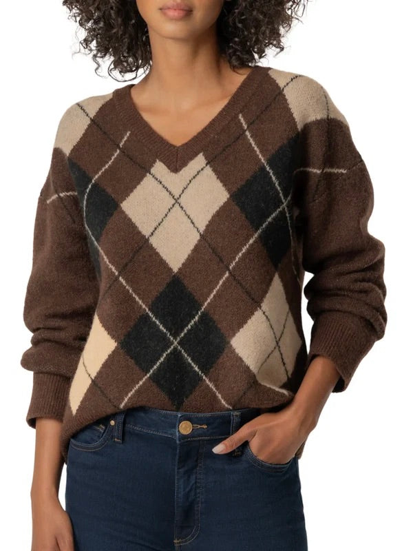 Kut from the Kloth Kimberly Argyle Knit Sweater