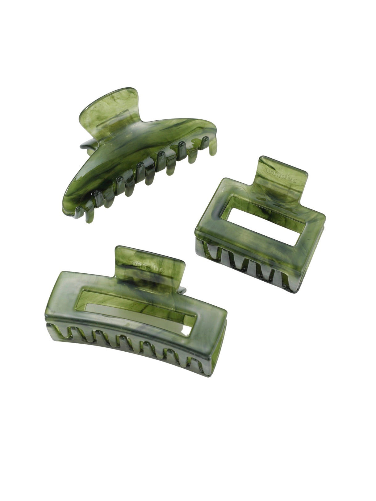 Jade Claw Clips