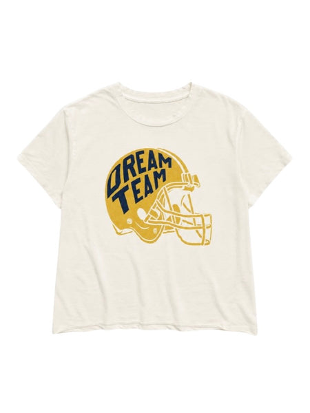 Dream Team Football Helmet Crewneck Tee