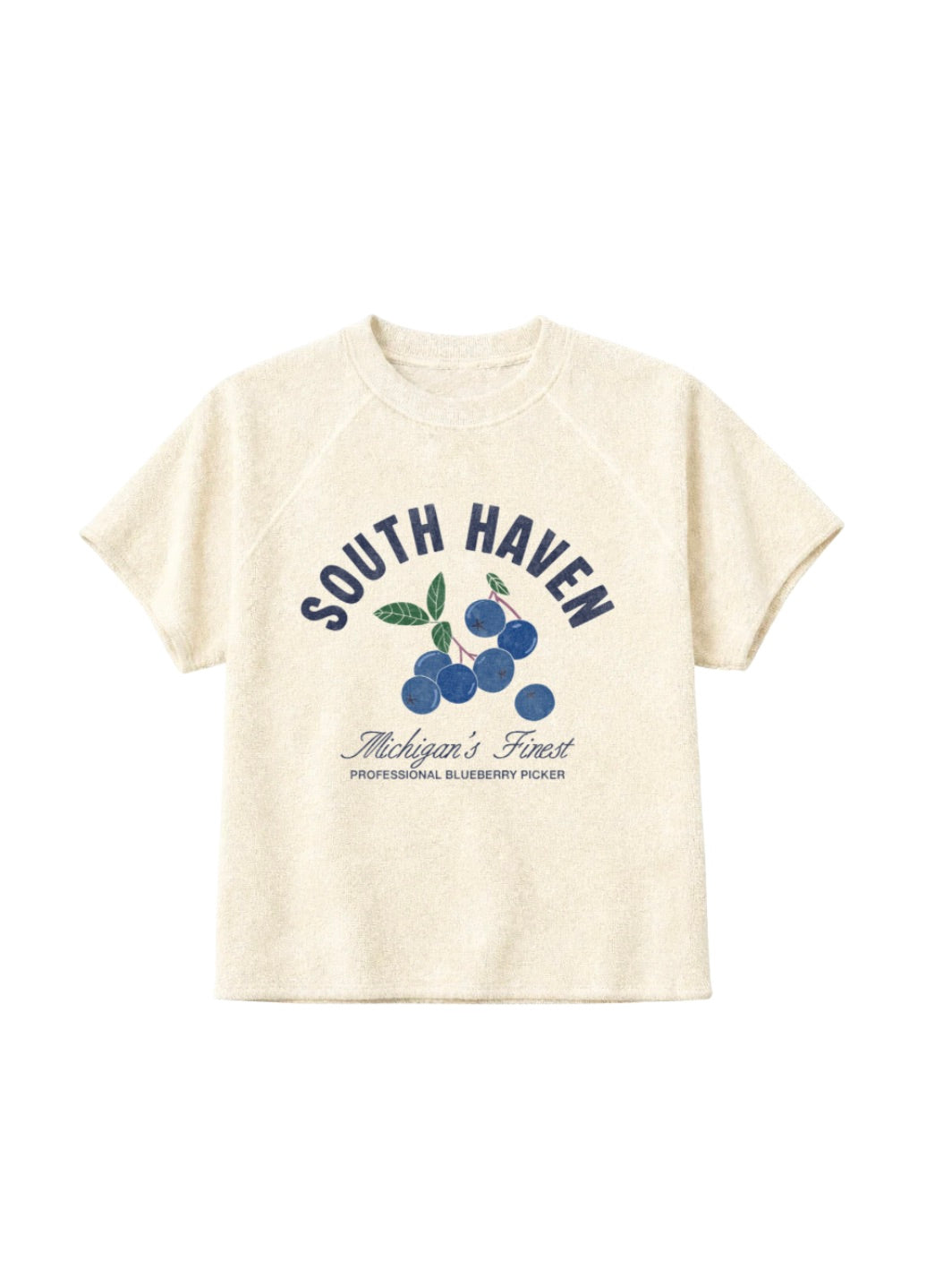 Custom Blueberries in South Haven Reverse Terry Slub Sweatshirt