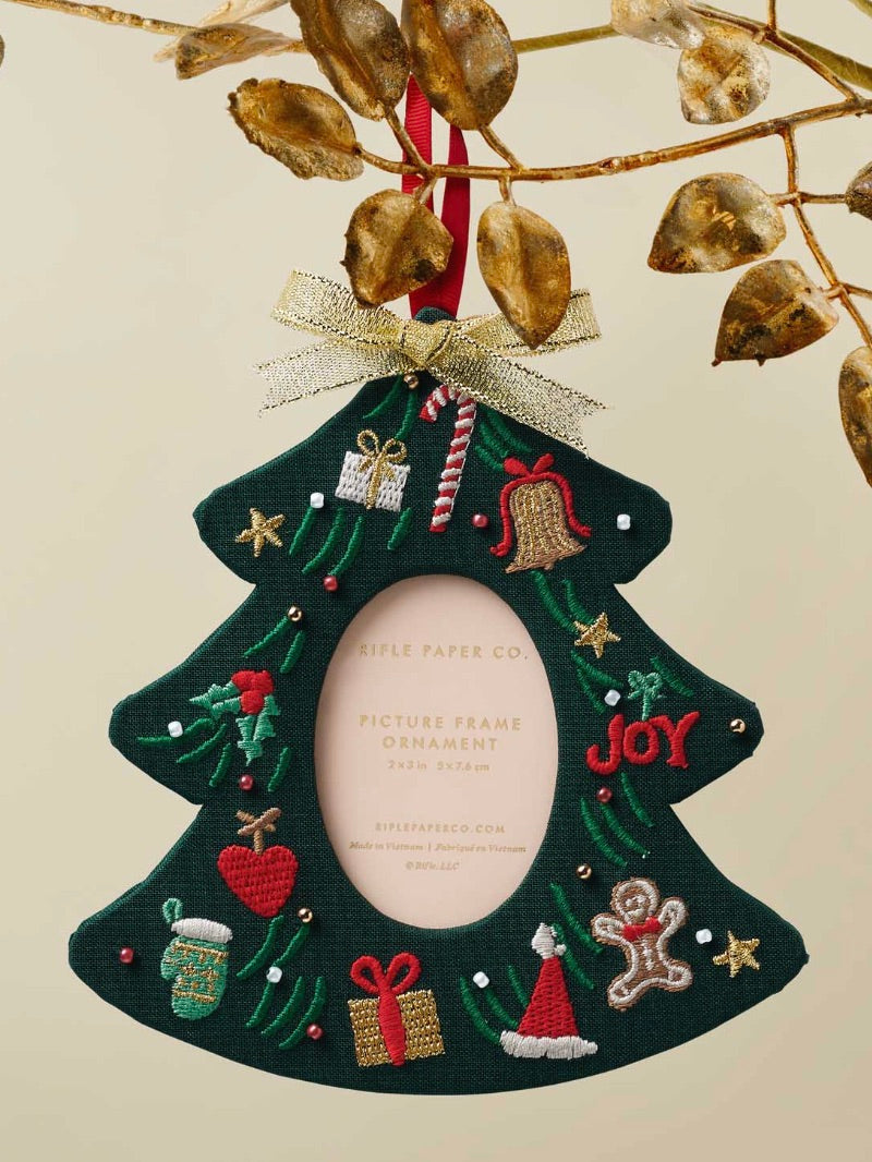 Christmas Tree Embroidered Ornament