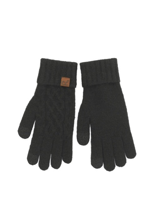 Cable Knit Cuff Gloves