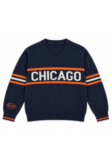 * PRE-ORDER * Custom Chicago Ditka Varsity V-Neck Sweater
