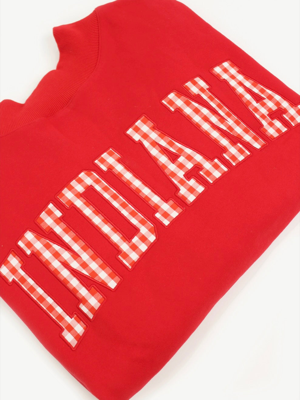 Indiana Gingham Applique Mockneck Sweatshirt