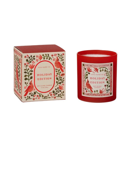 Cardinals Holiday 9.5oz. Glass Candle