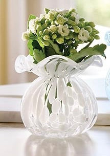 Glass Dotted Vase