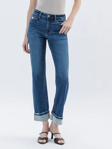 Vervet High Rise Cuffed Straight
