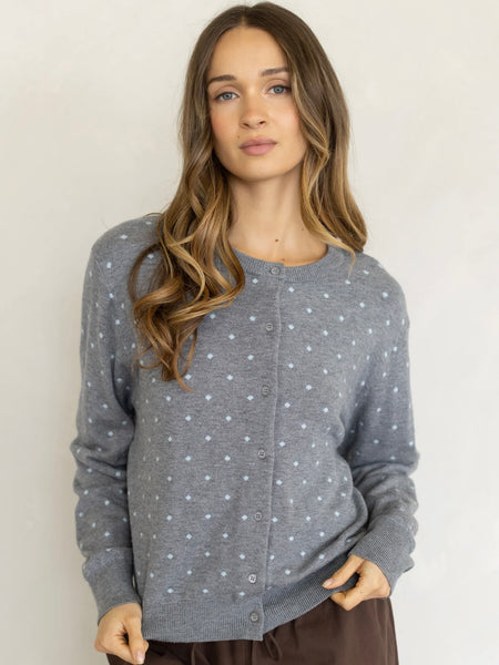 Two Tone Dot Cardigan