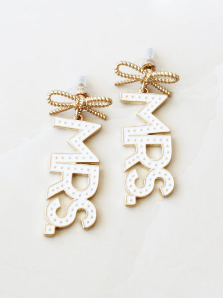 Bow Mrs. Linear Earrings