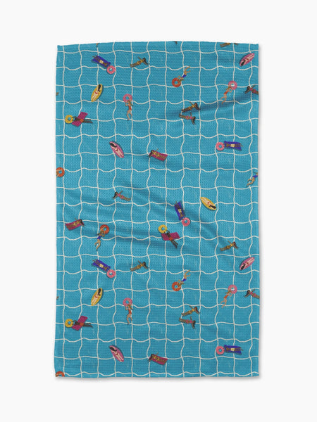 Geometry : At the Pool Tea Towel
