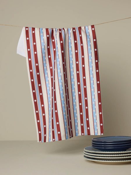 Geometry : Blue Skies Stripes Towel