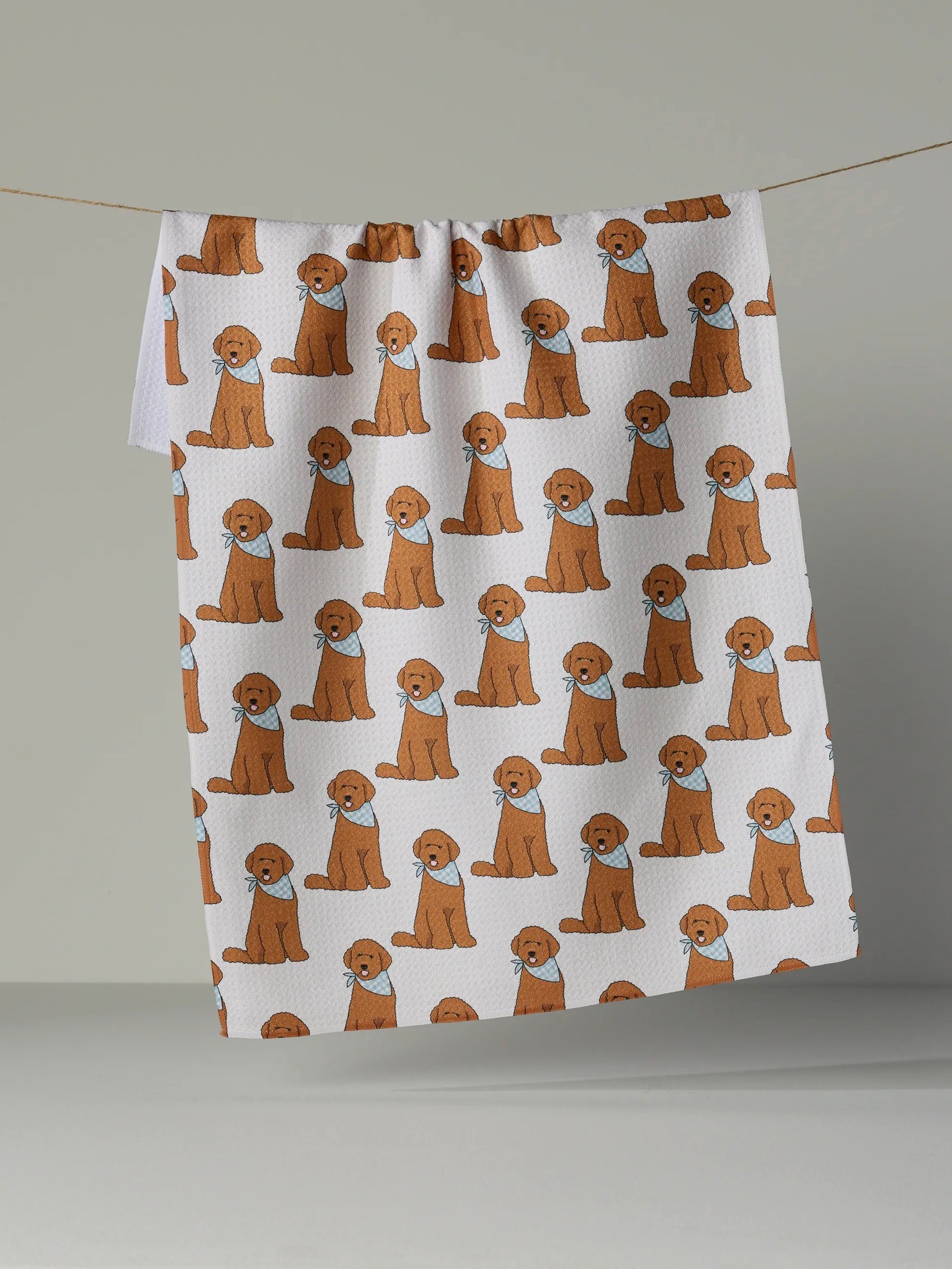 Geometry Doodle Days Vanilla Tea Towel