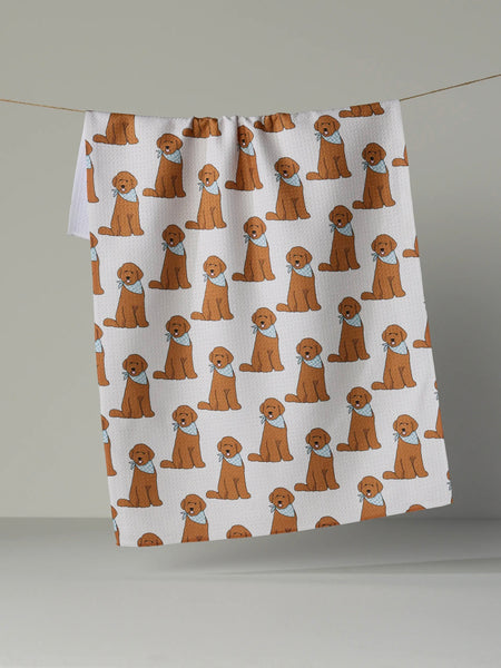 Geometry Doodle Days Vanilla Tea Towel