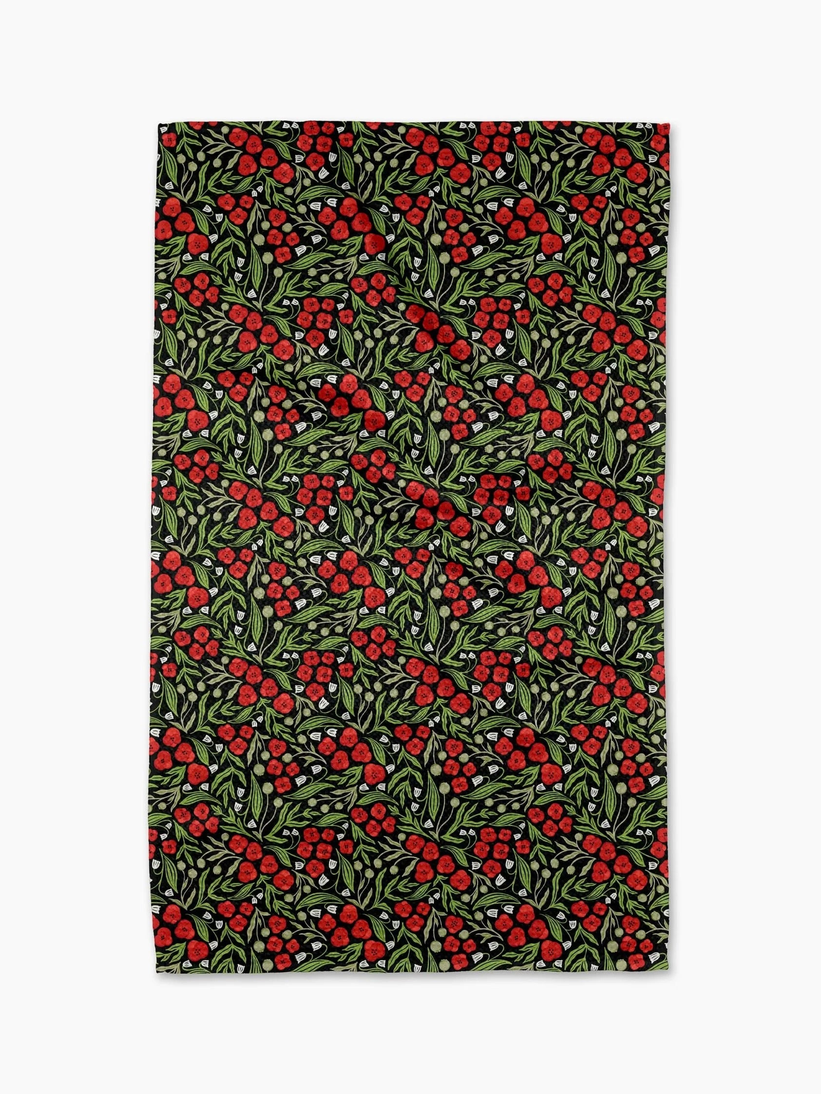 Geometry : Flowing Poppies Tea Towel