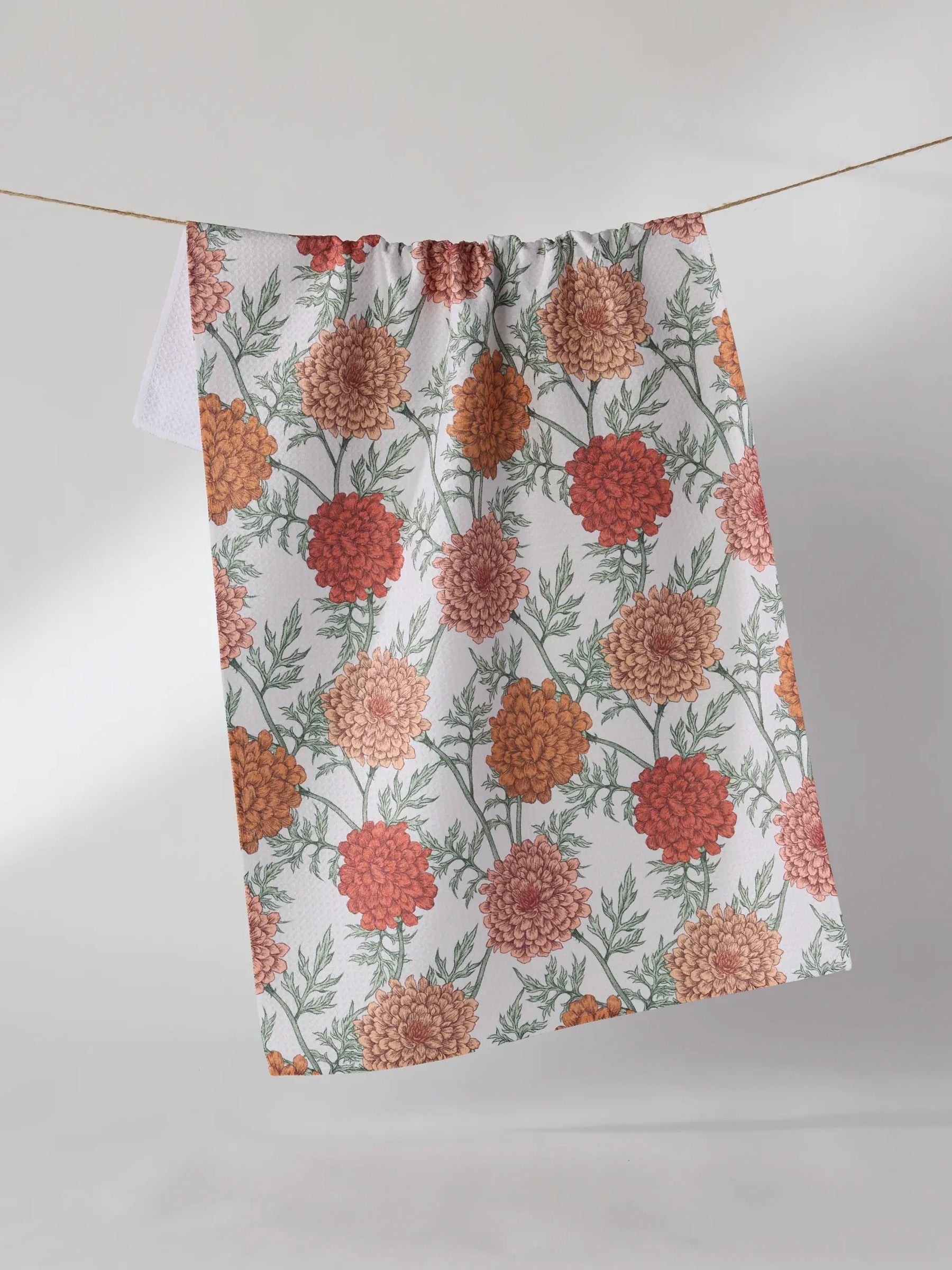 Geometry Marigold Manor Tea Towel