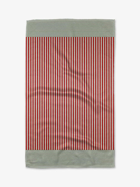 Geometry : Holiday Tea Towel - Mrs. Clause Stripe