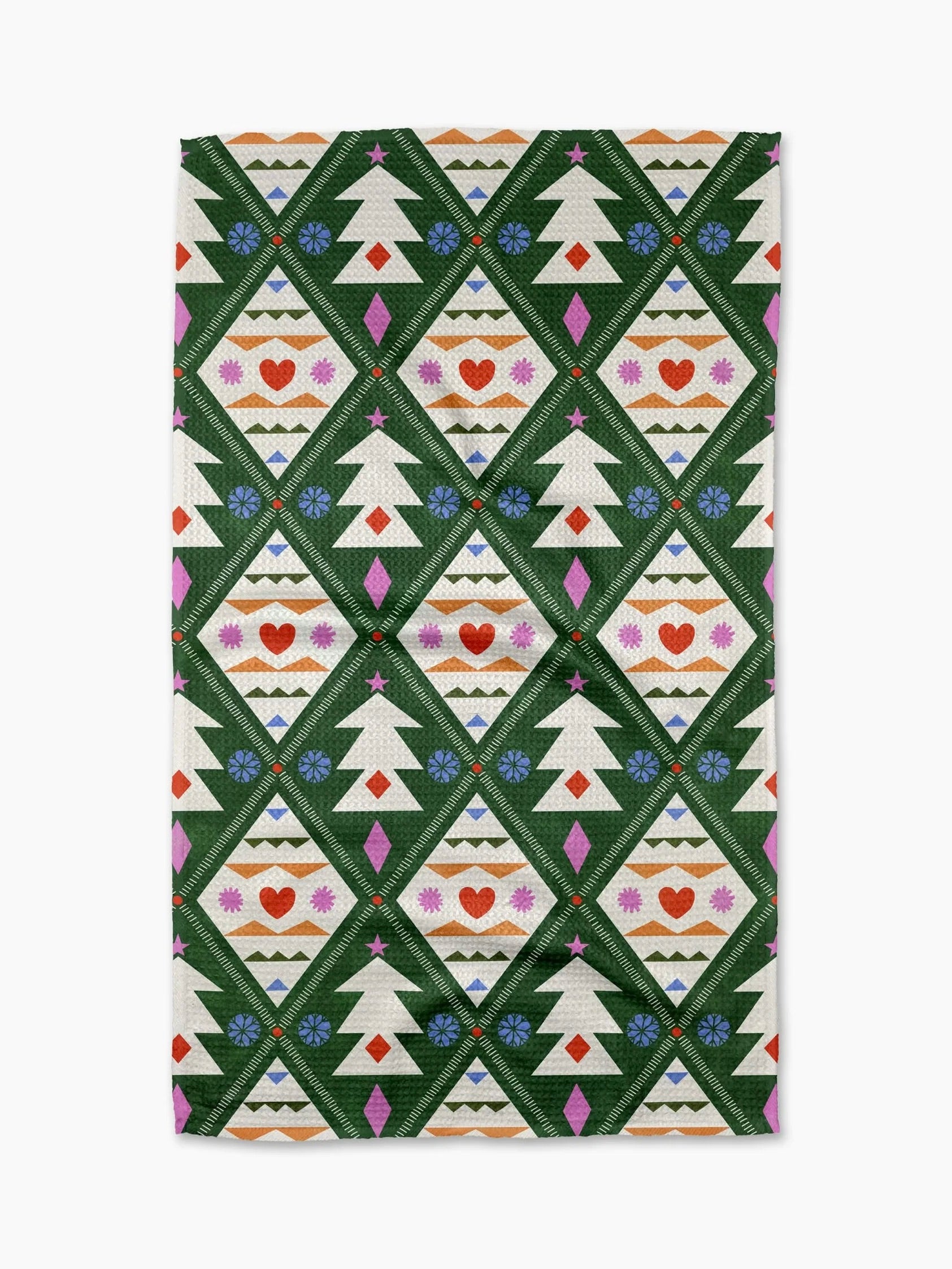 Geometry : Nordic Christmas Tea Towel