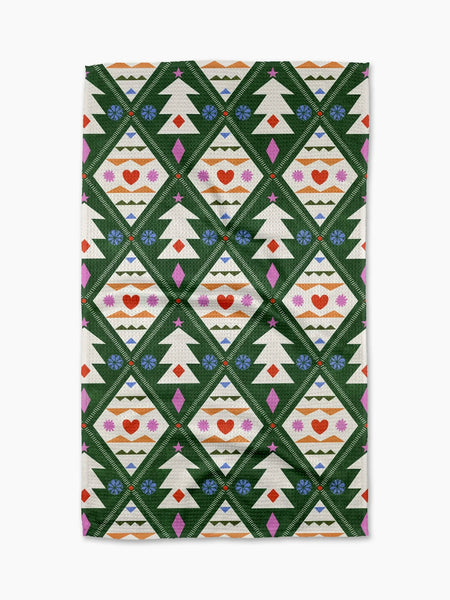 Geometry : Nordic Christmas Tea Towel