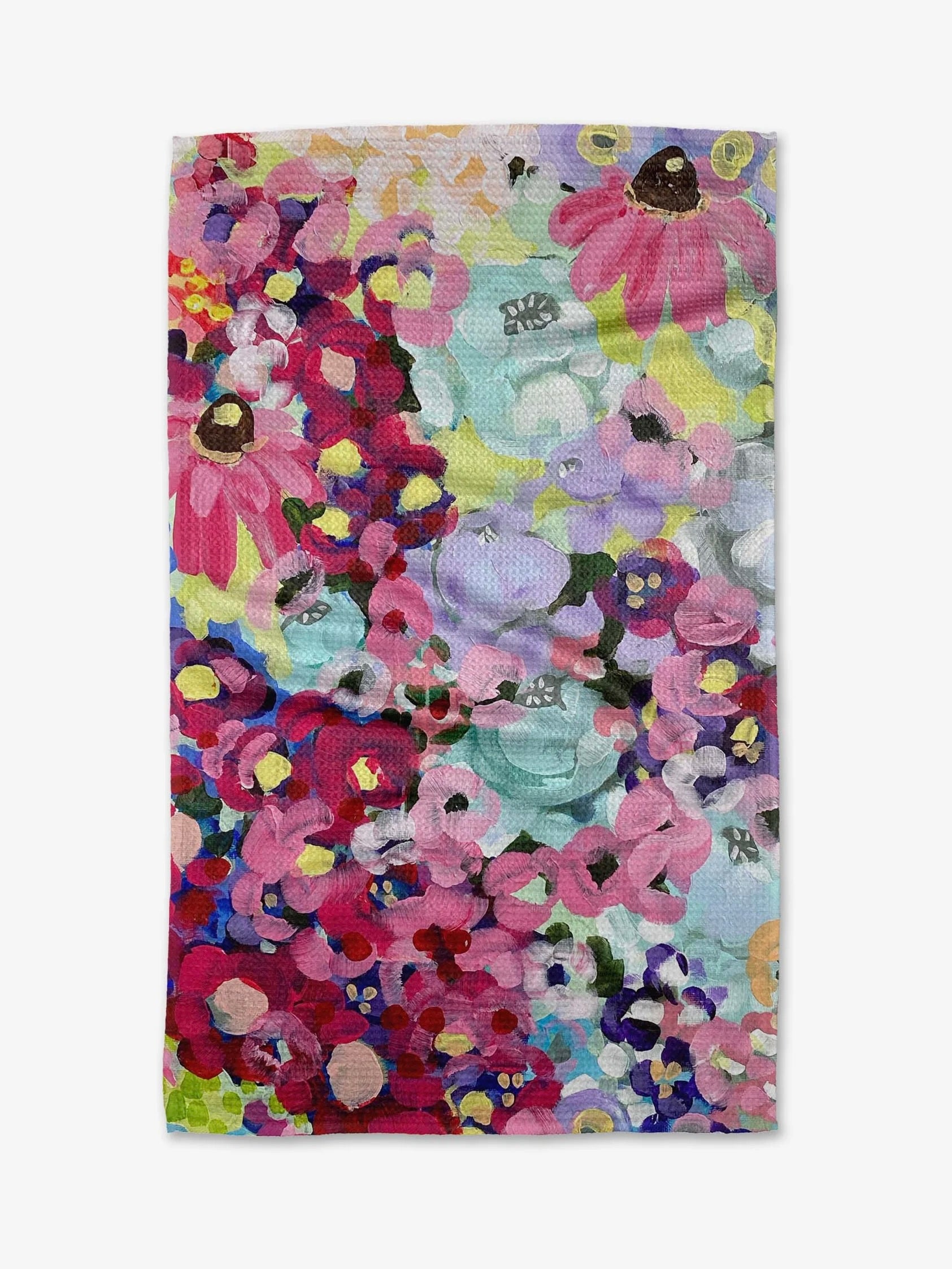 Geometry : Pink Fields of Joy Tea Towel