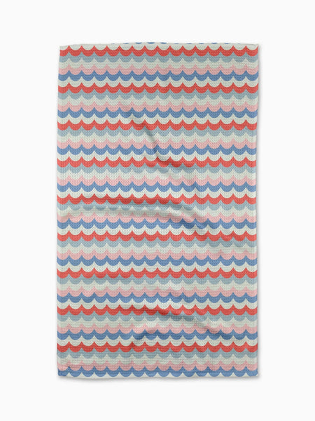 Geometry : Scallop Stripes Tea Towel
