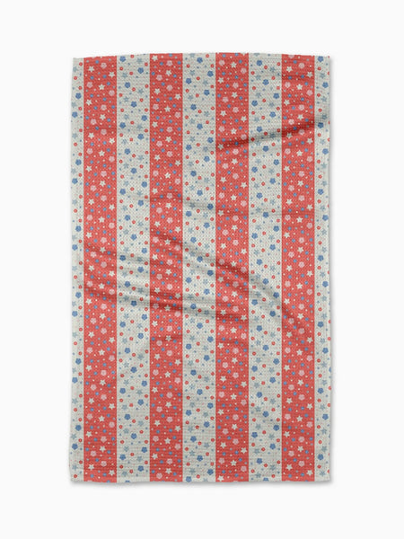 Geometry : Stripe And Sprinkles Tea Towel